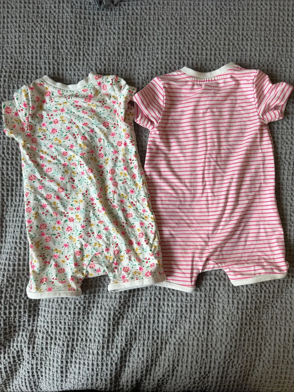 GAP Baby Romper Set in White with Pink & Green Floral